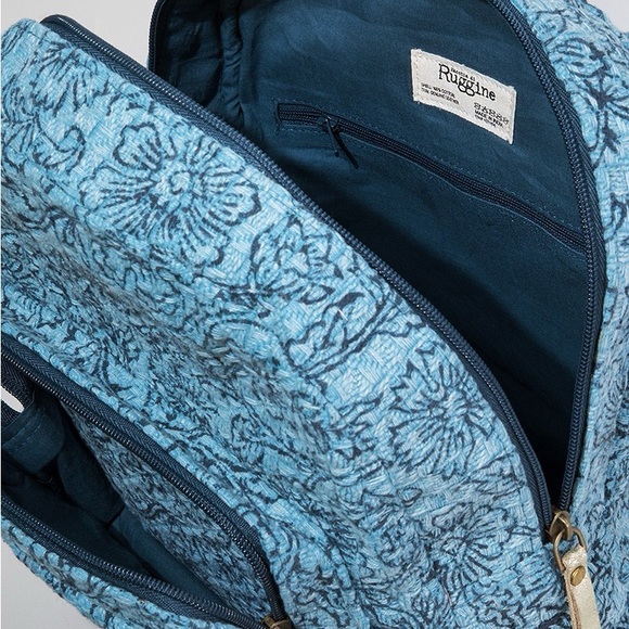 Blue Vine Print Backpack Fabric NWT - Picture 12 of 17